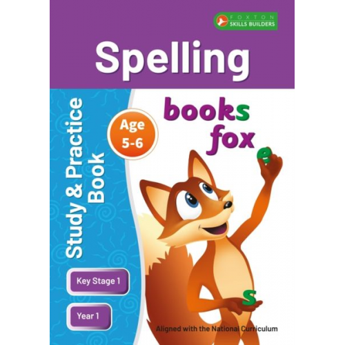 Foxton Books - KS1 Spelling Study & Practice Book for Ages 5-6 (Year 1) Perfect for learning at home or use in the classroom