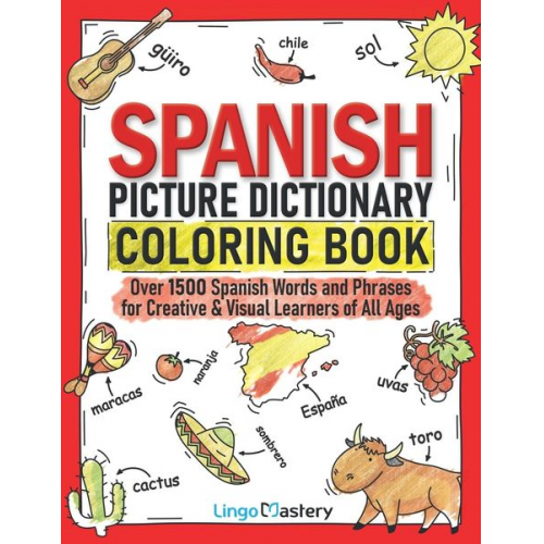 Lingo Mastery - Spanish Picture Dictionary Coloring Book