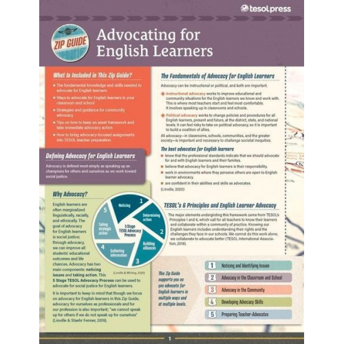 Heather Linville James Whiting - Tesol Zip Guide: Advocating for English Learners