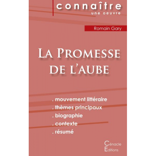 Romain Gary - Fiche de lecture La Promesse de l'aube de Romain Gary (Analyse littéraire de référence et résumé complet)