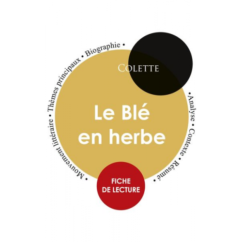 Colette - Fiche de lecture Le Blé en herbe (Étude intégrale)