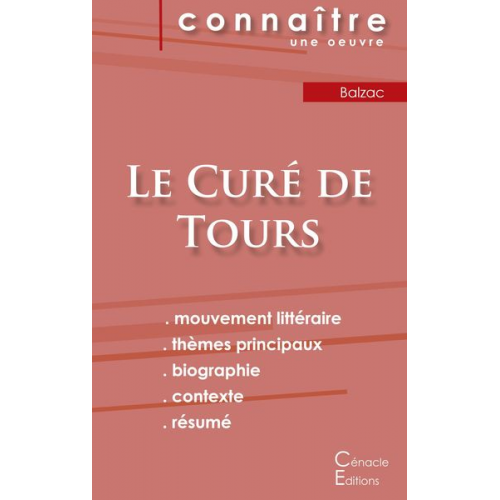 Honore de Balzac - Fiche de lecture Le Curé de Tours de Balzac (analyse littéraire de référence et résumé complet)