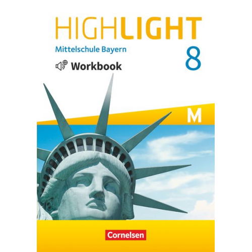 Highlight 8. Jahrgangsstufe - Mittelschule Bayern - Workbook mit Audios online