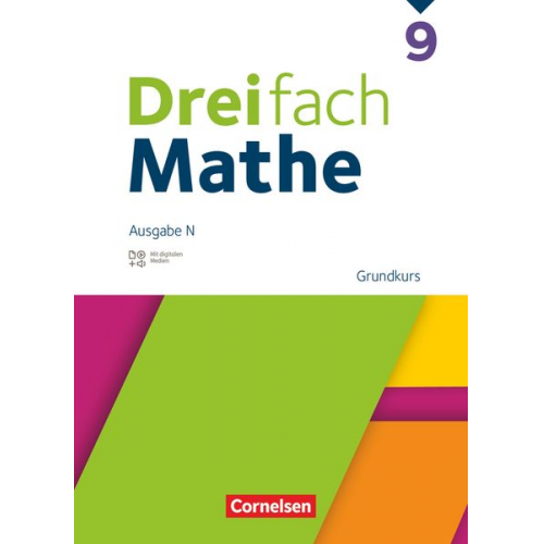 Dreifach Mathe 9. Schuljahr Grundkurs - Schulbuch mit digitalen Hilfen, Erklärfilmen und Wortvertonungen