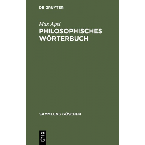Max Apel - Philosophisches Wörterbuch
