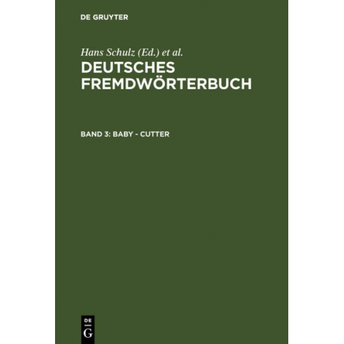 Deutsches Fremdwörterbuch / Baby - Cutter