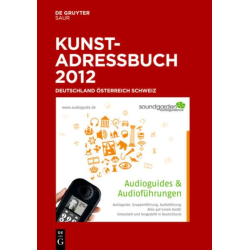 Kunstadressbuch Deutschland, Österreich, Schweiz 2012