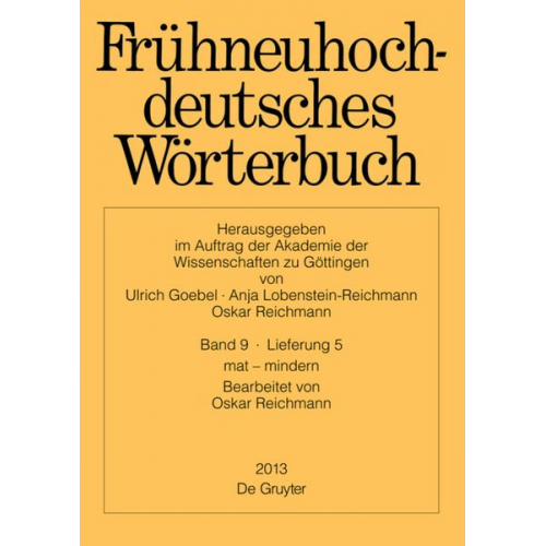 Frühneuhochdeutsches Wörterbuch / mat – mindern