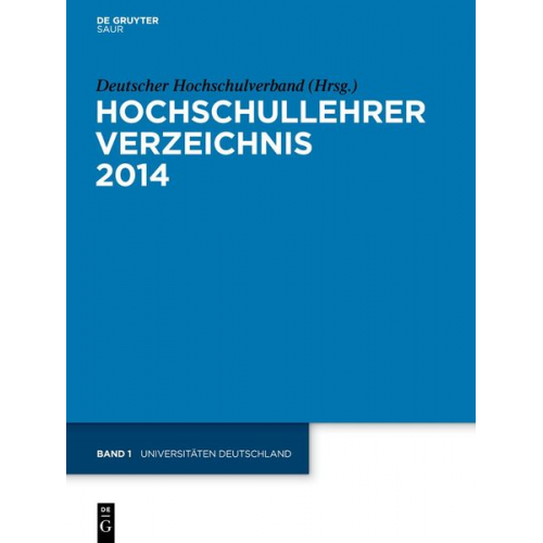 Hochschullehrer Verzeichnis / Universitäten Deutschland