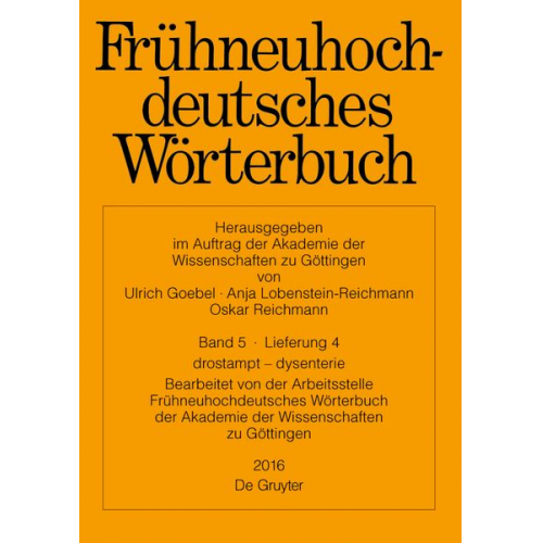 Frühneuhochdeutsches Wörterbuch / trostbrief – dysenterie