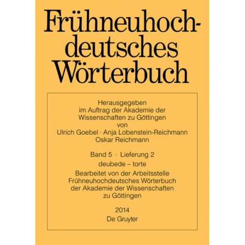 Frühneuhochdeutsches Wörterbuch / deubede – torte