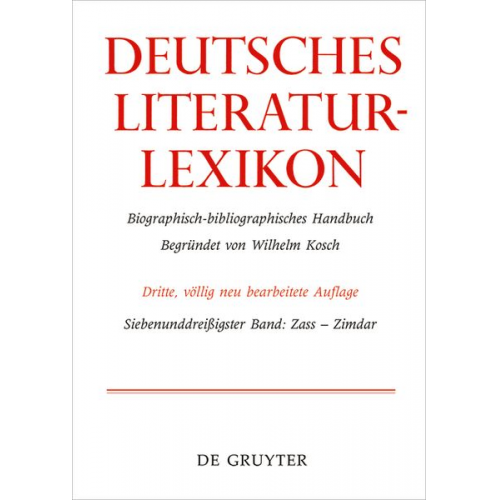 Deutsches Literatur-Lexikon / Zass - Zimdar