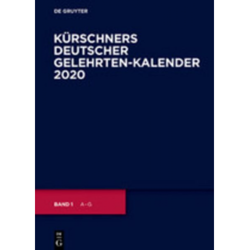 Kürschners Deutscher Gelehrten-Kalender  2020