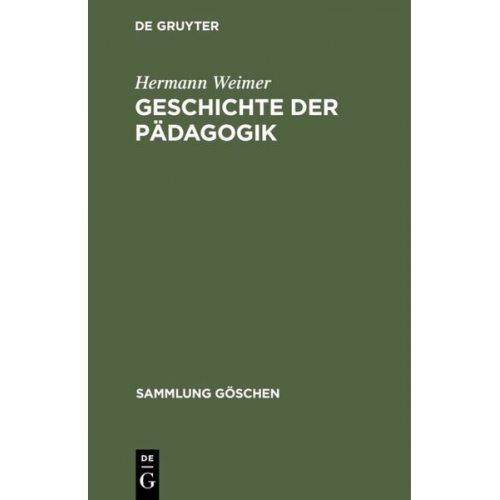 Hermann Weimer - Geschichte der Pädagogik