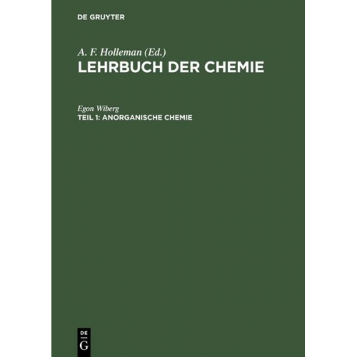 Egon Wiberg - Lehrbuch der Chemie / Anorganische Chemie