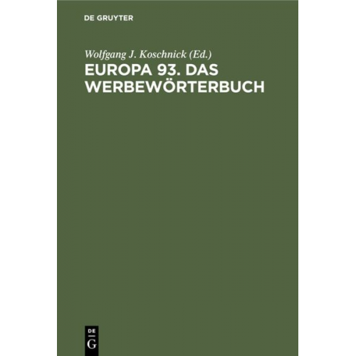 Europa 93. Das Werbewörterbuch