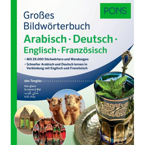 PONS Großes Bildwörterbuch Arabisch - Deutsch + Englisch und Französisch
