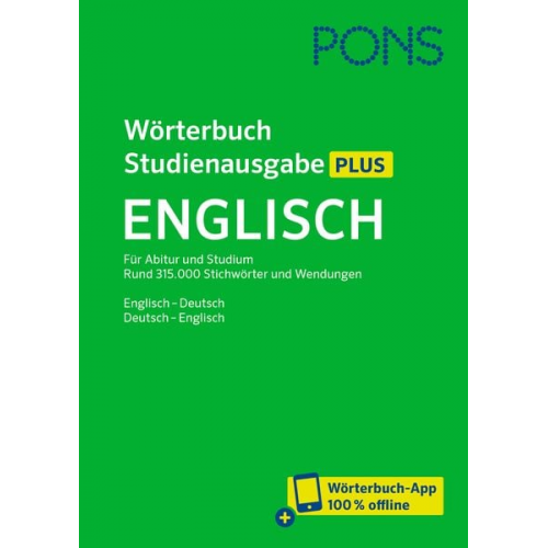 PONS Wörterbuch Studienausgabe Plus Englisch