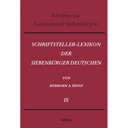 Hermann Adolf Hienz - Schriftsteller-Lexikon der Siebenbürger Deutschen