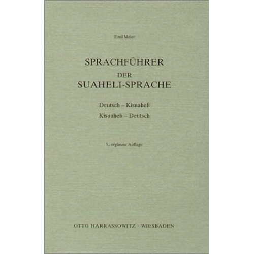 Emil Meier - Sprachführer der Suaheli-Sprache