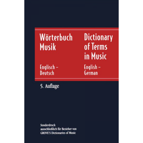 Horst Leuchtmann - Wörterbuch Musik / Dictionary of Terms in Music
