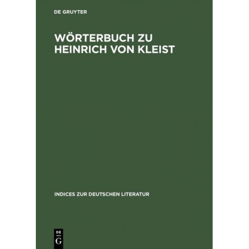 Wörterbuch zu Heinrich von Kleist