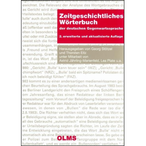 Georg Stötzel Thorsten Eitz - Zeitgeschichtliches Wörterbuch der deutschen Gegenwartssprache