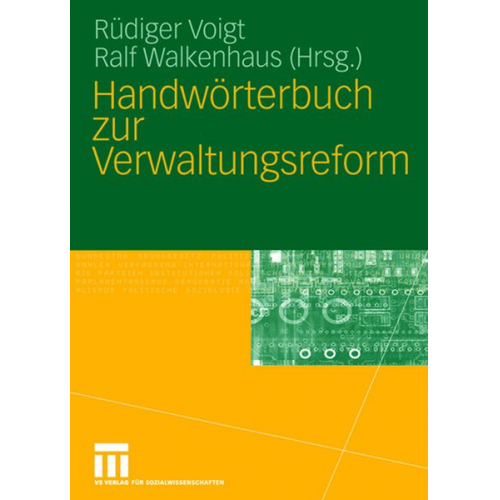 Rüdiger Voigt Ralf Walkenhaus - Handwörterbuch zur Verwaltungsreform