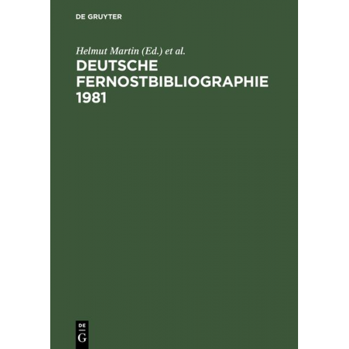Deutsche Fernostbibliographie 1981