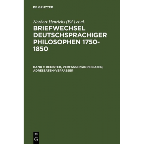 Briefwechsel deutschsprachiger Philosophen 1750–1850