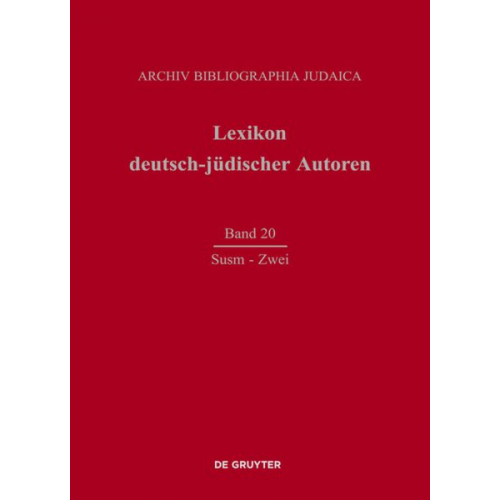 Archiv Bibliographia Judaica e.V. - Lexikon deutsch-jüdischer Autoren / Susm – Zwei