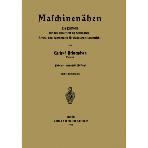 Gertrud Behrendsen - Maschinenähen