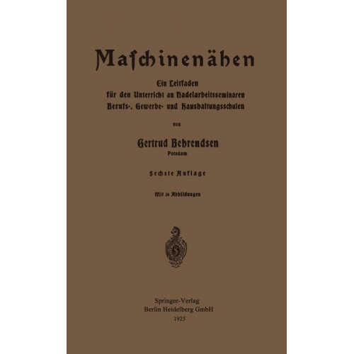 Gertrud Behrendsen - Maschinennähen