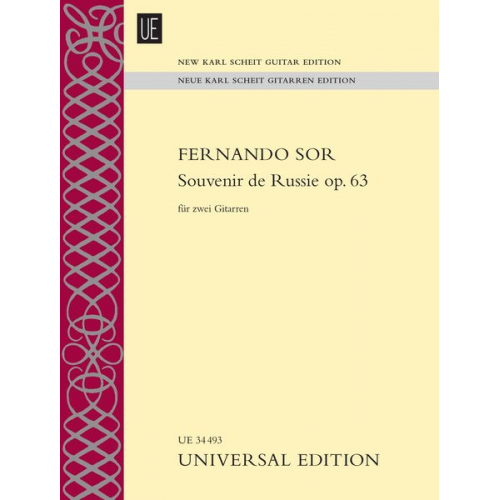 Fernando Sor - Souvenir de Russie op. 63 für 2 Gitarren