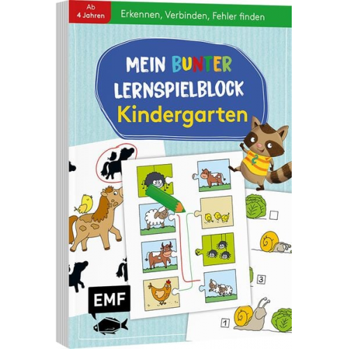 Mein bunter Lernspielblock – Kindergarten: Erkennen, Verbinden, Fehler finden