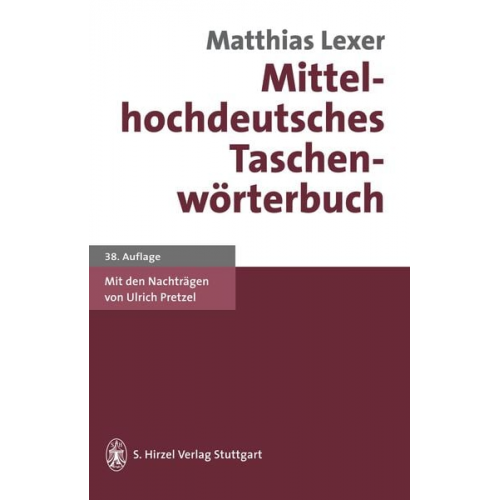 Matthias Lexer - Mittelhochdeutsches Taschenwörterbuch