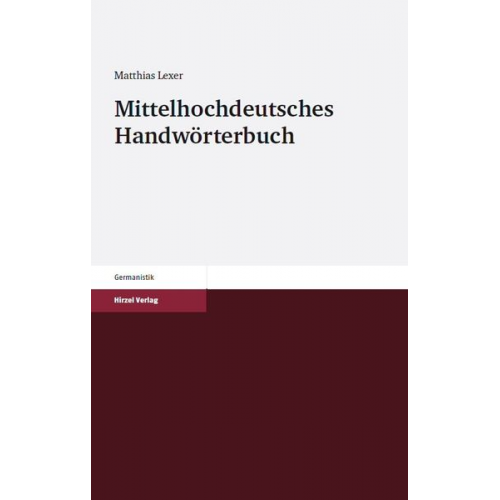 Matthias Lexer - Mittelhochdeutsches Handwörterbuch Bibliotheksausgabe