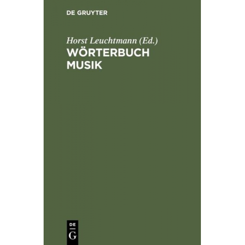 Wörterbuch Musik