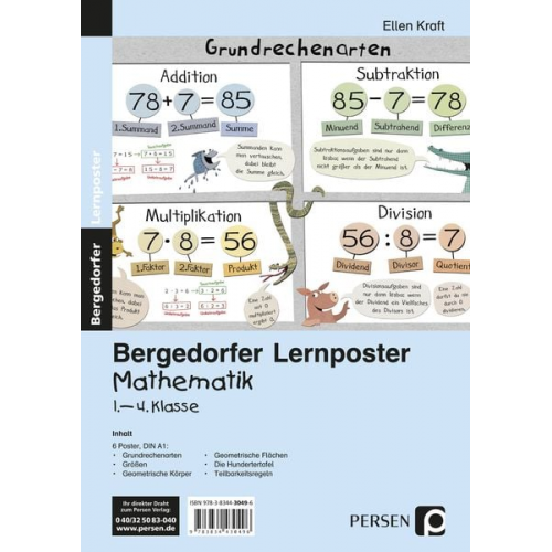 Ellen Kraft - Lernposter Mathematik 1.-4.Klasse