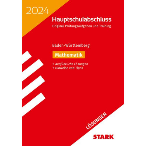 STARK Lösungen zu Original-Prüfungen und Training Hauptschulabschluss 2024 - Mathematik 9. Klasse - BaWü