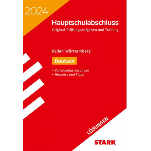 STARK Lösungen zu Original-Prüfungen und Training Hauptschulabschluss 2024 - Deutsch 9. Klasse - BaWü