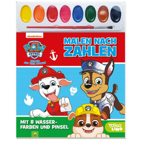 Schwager & Steinlein Verlag - PAW Patrol Malen nach Zahlen - Mit 8 Wasserfarben und Pinsel