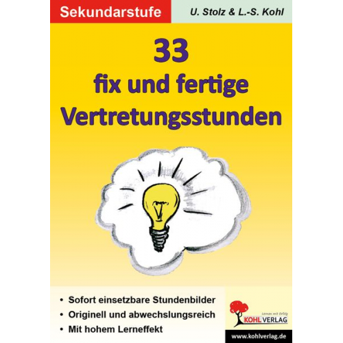 Ulrike Stolz Lynn-Sven Kohl - 33 fix und fertige Vertretungsstunden SEK