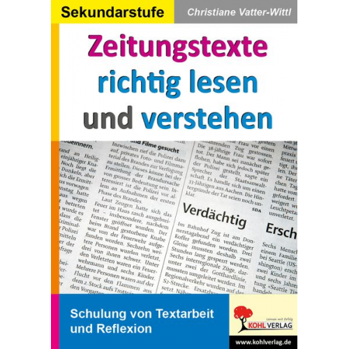 Christiane Vatter-Wittl - Zeitungstexte richtig lesen und verstehen