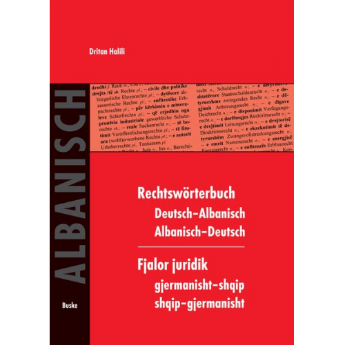 Dritan Halili - Rechtswörterbuch Deutsch–Albanisch / Albanisch–Deutsch