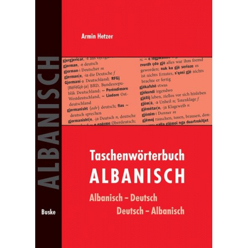 Armin Hetzer - Taschenwörterbuch Albanisch–Deutsch / Deutsch–Albanisch