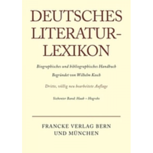 Wilhelm Kosch - Deutsches Literatur-Lexikon / Haab - Hogrebe