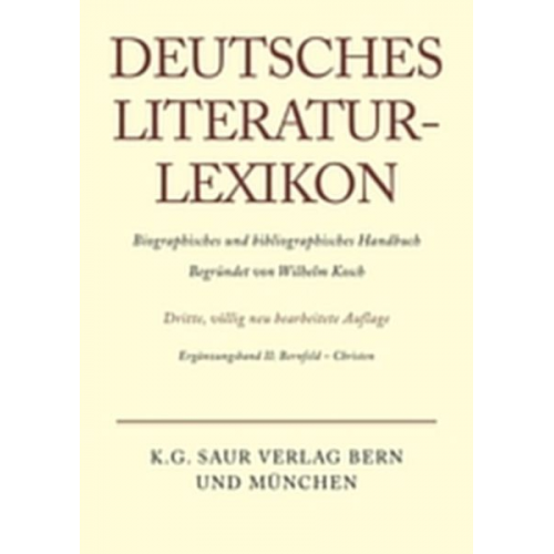 Wilhelm Kosch - Deutsches Literatur-Lexikon / Bernfeld - Christen