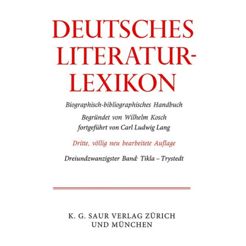 Wilhelm Kosch - Deutsches Literatur-Lexikon / Tikla - Trystedt