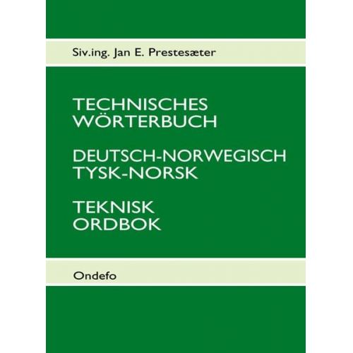 Jan E. Prestesæter - Technisches Wörterbuch Deutsch-Norwegisch